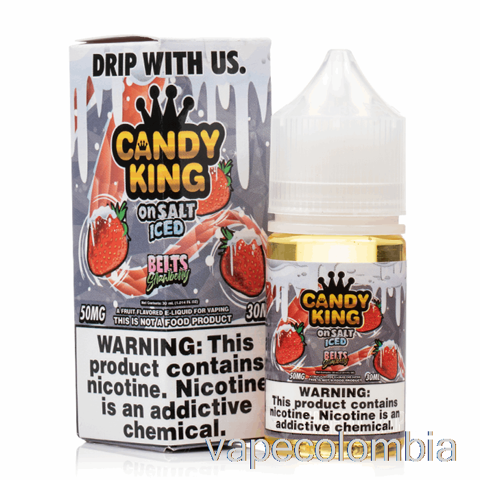 Kit Completo De Vapeo Iced Belts Fresa - Candy King On Salt - 30ml 50mg